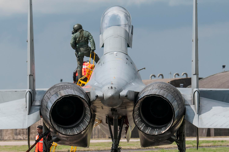 Illustration for article titled Photos: India's Su-30MKI Flankers Sparred With Royal Air Force Typhoons